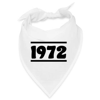 1972 Geburtstag 1972  - Bandana - Weiß - Vorne