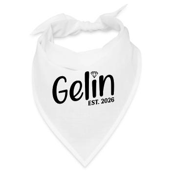 Türkische Hochzeit 2026 Gelin - Bandana - Weiß - Vorne