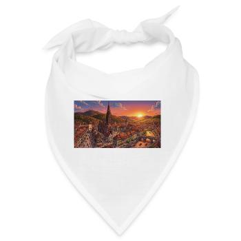 Abendstimmung in der historischen Altstadt - Bandana - Weiß - Vorne