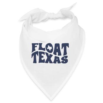 Schwebendes Texas-Logo Textkunst - Bandana - Weiß - Vorne