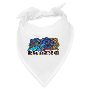 Road Is A State Of Mind Trippy Shirt - Bandana - Weiß - Vorne