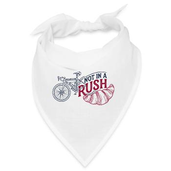 Nicht in Eile, Gravel-Cycling Tee - Bandana - Weiß - Vorne