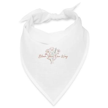 Blühe auf eigenem Weg - Bandana - Weiß - Vorne