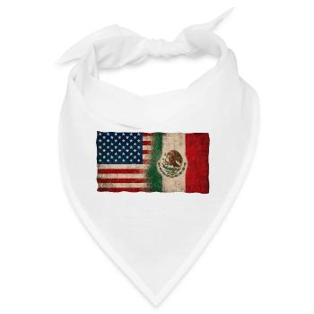 USA Mexiko Freundschaft Herkunft Identität - Bandana - Weiß - Vorne