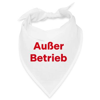 Außer Betrieb - Bandana - Weiß - Vorne