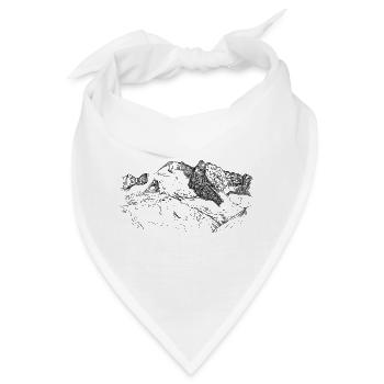 Olperer Zillertaler Tirol Alpen Gipfel-Design  - Bandana - Weiß - Vorne