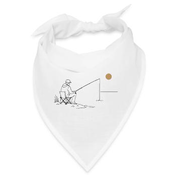 Angeln am See - Bandana - Weiß - Vorne