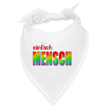 MENSCH INKLUSION VIELFALT - Bandana - Weiß - Vorne