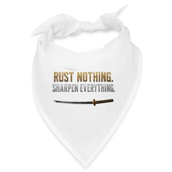 Rust Nothing Sharpe Everything Katana Gym Shirt - Bandana - Weiß - Vorne