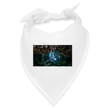 Cyberpunk Water Drop with Glowing Optical Fiber an - Bandana - Weiß - Vorne