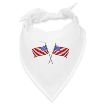 Flagge der Vereinigten Staaten - Bandana - Weiß - Vorne