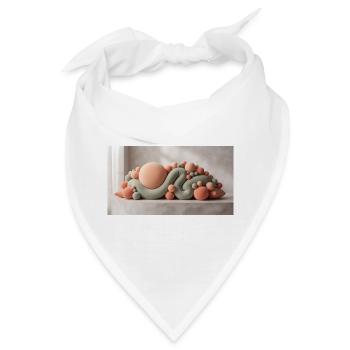 Abstract sculptural composition with soft velvet - Bandana - Weiß - Vorne