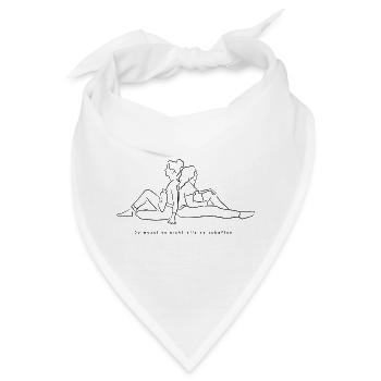 Gemeinsam statt allein – Endometriose Support - Bandana - Weiß - Vorne