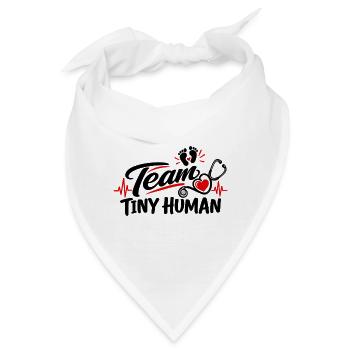 Team Kleine menschliche Krankenschwester Kaffeeliebhaberin Medizinische Kunst - Bandana - Weiß - Vorne