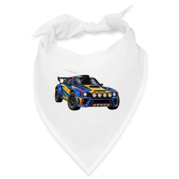 Rallye Farbexplosion Rallyauto - Bandana - Weiß - Vorne