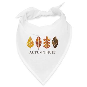Autumn Hues – Herbstblätter - Bandana - Weiß - Vorne