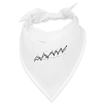 Bullish-Aktienmarkt-Trenddiagramm - Bandana - Weiß - Vorne