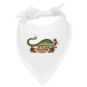 Afrikanischer Basilisk (1640) - Bandana - Weiß - Vorne