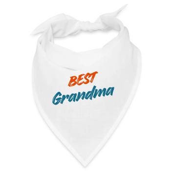 Beste Oma aller Zeiten – Retro Orange & Blue Typografie - Bandana - Weiß - Vorne