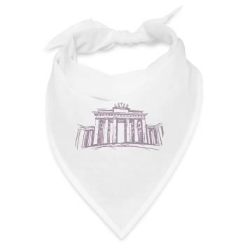 Berlin Brandenburger Tor – Symbolträchtiges Stadtd - Bandana - Weiß - Vorne