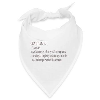 Dankbarkeit Zitat Sanfte Typografie - Bandana - Weiß - Vorne