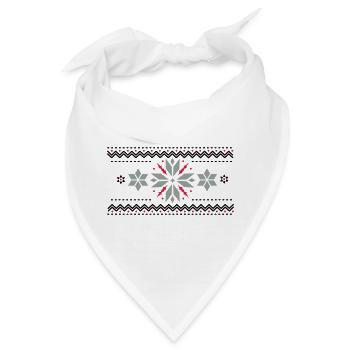 Stern Muster im Norweger Stil - Bandana - Weiß - Vorne