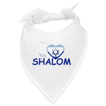 Shalom Geschenk - Bandana - Weiß - Vorne