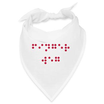Finger weg - in Blindenschrift - Bandana - Weiß - Vorne