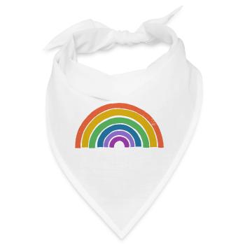 Regenbogen - Bandana - Weiß - Vorne