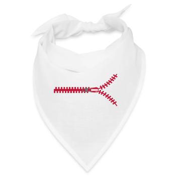 Reissverschluss Zipper Verschluss - Bandana - Weiß - Vorne