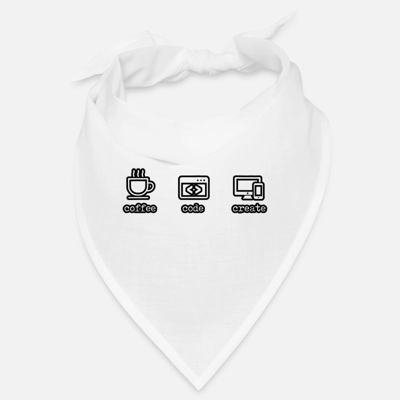 Coffee Code Create - Geschenkidee für Studenten Bandana