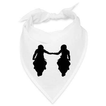 Bikerbuddys Supersportler Freunde Rennmotorrad - Bandana - Weiß - Vorne