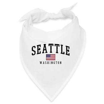 Seattle Washington USA - Bandana - Weiß - Vorne