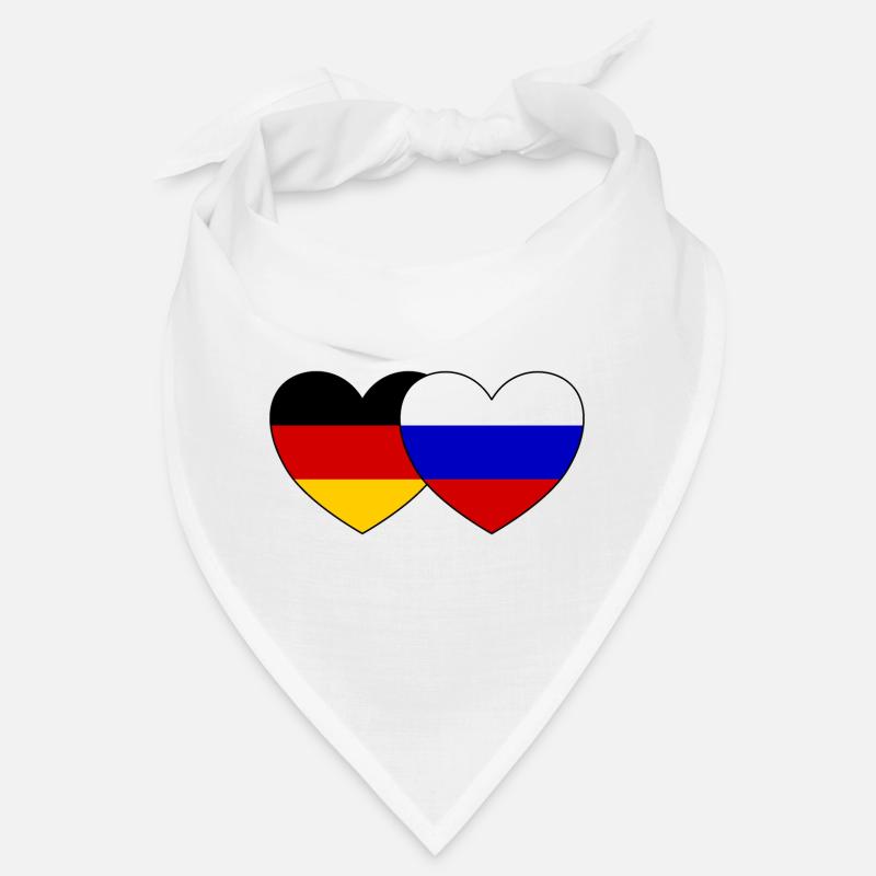 Allemagne Russie Drapeau Cœur Bandana