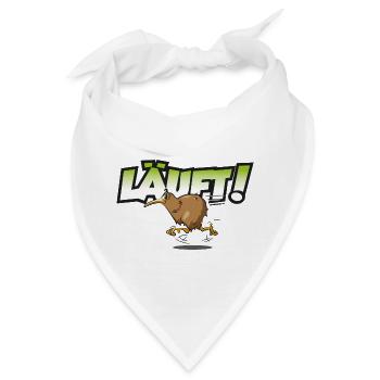 Kiwi läuft Laufvogel Schnepfe Neuseeland - Bandana - Weiß - Vorne