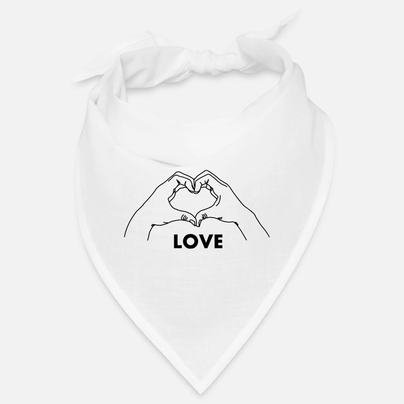 Geste de la main coeur AMOUR Bandana