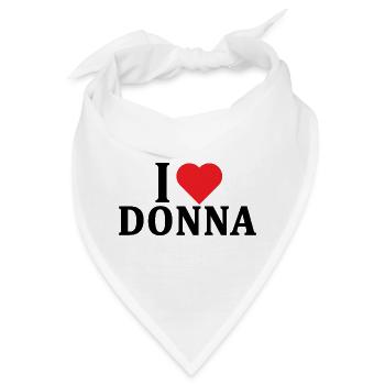 T-Shirt Ich liebe Frau T-Shirt Geschenkidee - Bandana - Weiß - Vorne