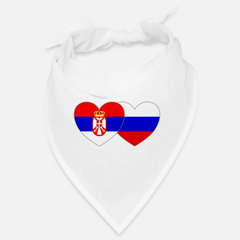 Serbie Russie Drapeau Cœur Bandana