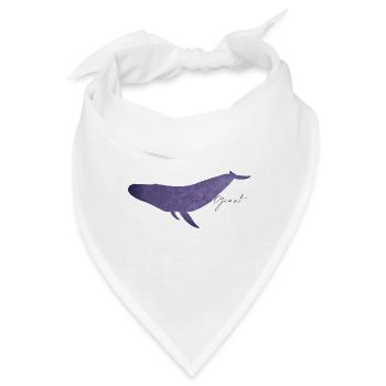 Sanfter Wal Blumendesign - Bandana - Weiß - Vorne