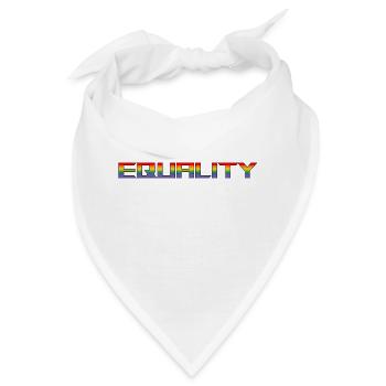 LGBTQI equality Schriftzug rainbow white shirt - Bandana - Weiß - Vorne