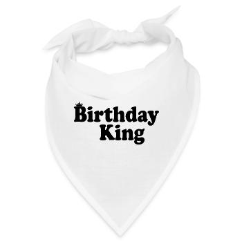 Birthday king - Bandana - Weiß - Vorne