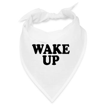 Wake up - Bandana - Weiß - Vorne