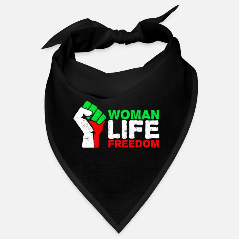 Femme, vie, liberté | Libérez l’Iran ! | Avec drapeau Bandana