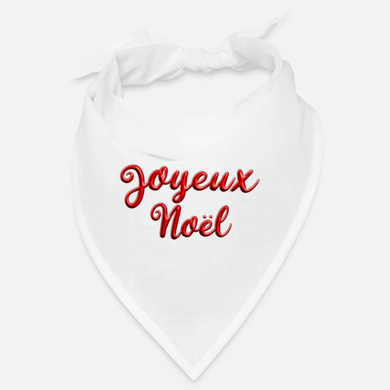 Joyeux Noël Script Rouge Bandana