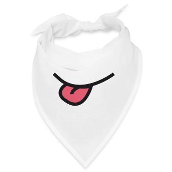 Strecken Sie nicht Ihre Zunge heraus!! - Bandana - Weiß - Vorne