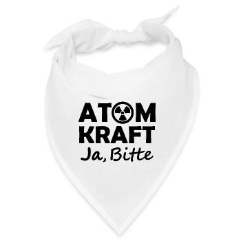Atomkraft, Ja bitte, Ja zu Kernenergie - Bandana - Weiß - Vorne