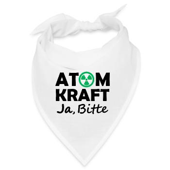 Atomkraft, Ja bitte, Ja zu Kernenergie - Bandana - Weiß - Vorne