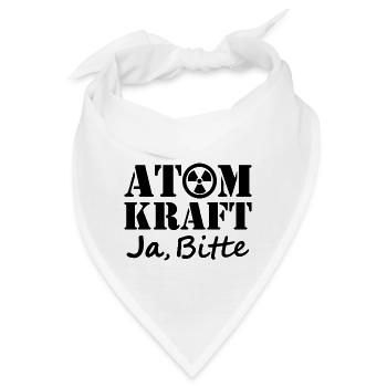 Atomkraft, Ja bitte, Ja zu Kernenergie - Bandana - Weiß - Vorne
