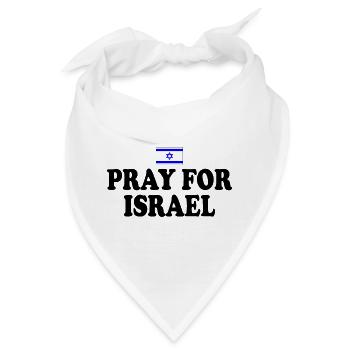 Pray for israel - Bandana - Weiß - Vorne