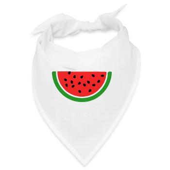 Wassermelone - Bandana - Weiß - Vorne